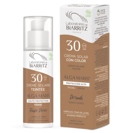Alga Maris - Laboratoires de Biarritz Crema Solar Facial Color Dorado SPF30