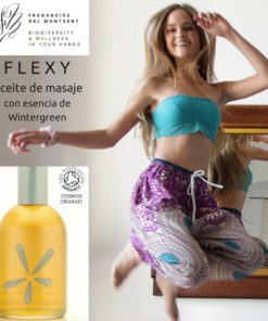 Flexy - Aceite de masaje aromaterapéutico, Ecológico y 100% Orgánico 100ml