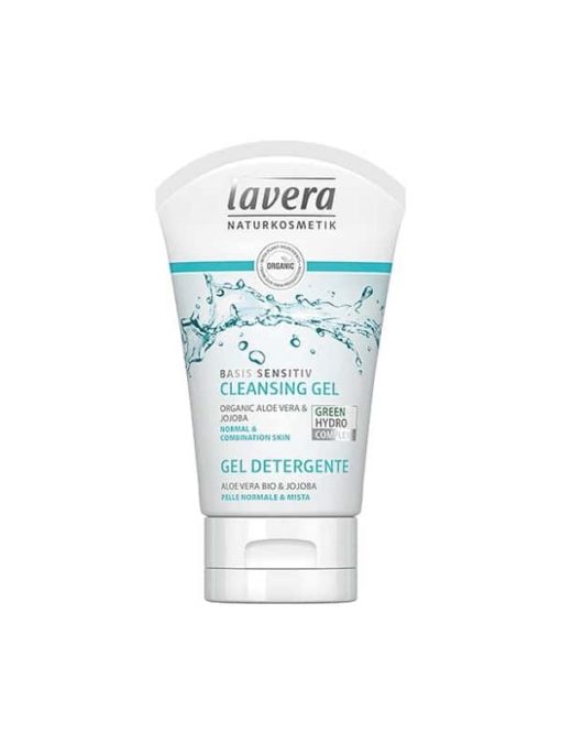 Lavera Gel Limpiador Facial Basis Sensitive con Aloe Vera y Jojoba