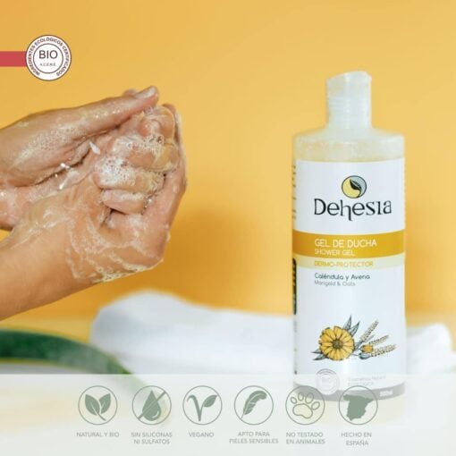 Dehesia BIO Dermoprotective Shower Gel med Calendula og havre 2