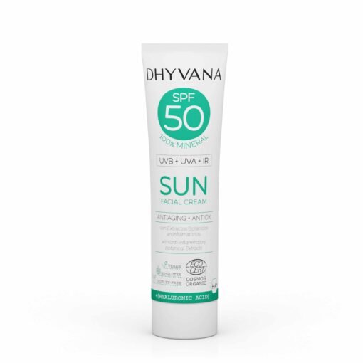 Dhyvana Sunscreen SPF50 Anti Age och Antiox ECO