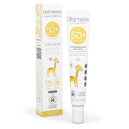 Mineralna krema za sončenje Dhyvana SPF50 za otroke in dojenčke