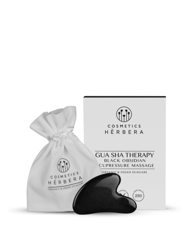 Herbera Gua Sha Therapy Black Obsidian untuk Urut Muka