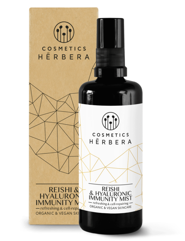 Herbera REISHI HYALURONIC IMMUNITY kirkastava kasvovesi ja vastustuskykyä vahvistava aine
