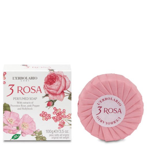 LErbolario 3 Rosa parfümierte Handseife