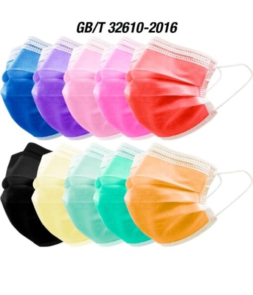 Topeng kebersihan tiga lapisan warna 1