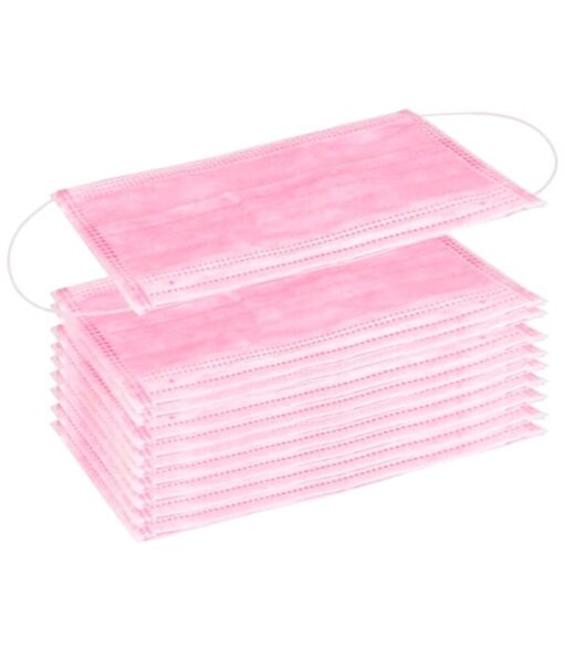 mascarilla higienica tres capas rosa 2
